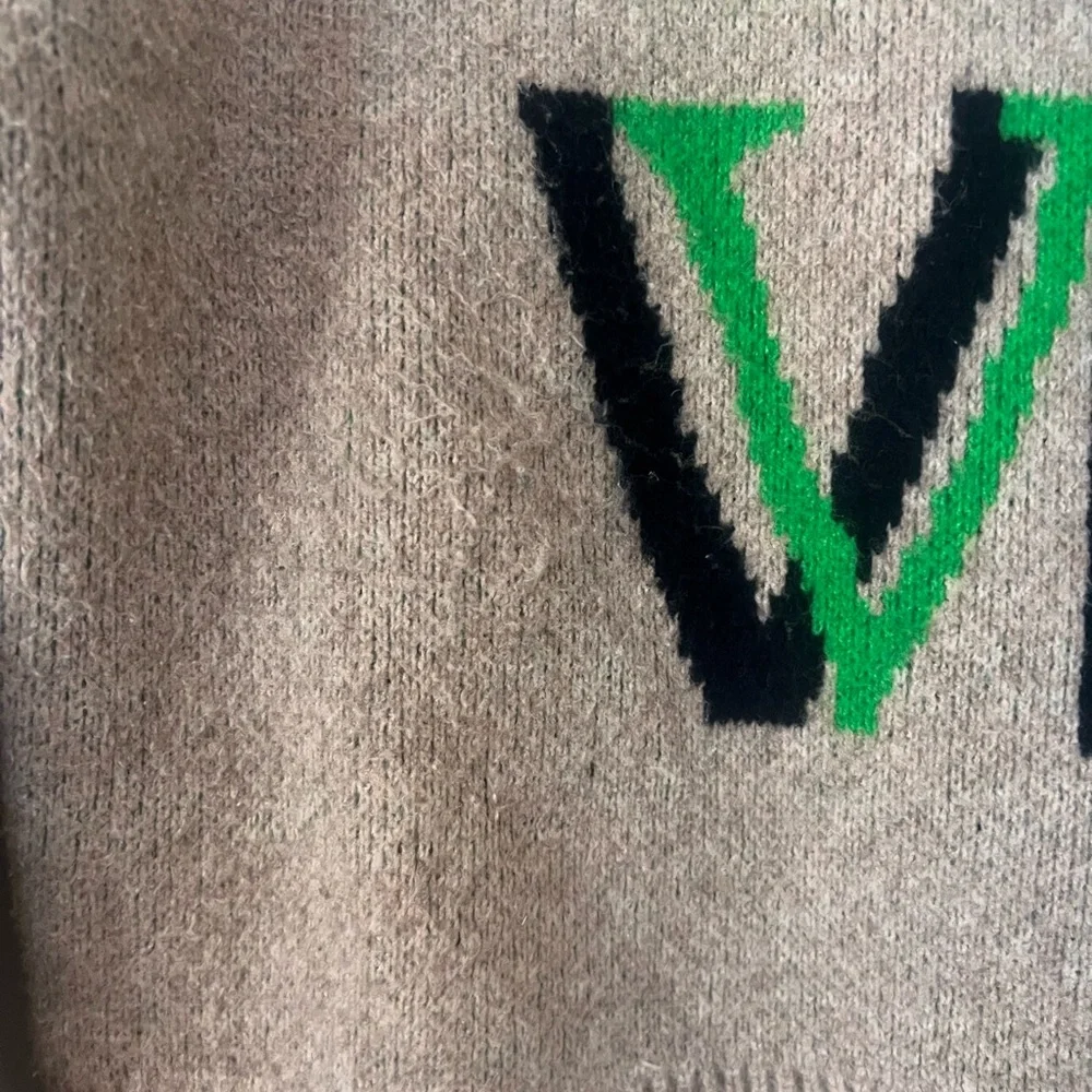 A New Day Green and Cream Knit Sweater - Picture 4 of 4